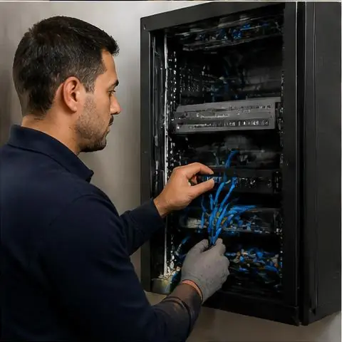 Avcılar Ambarlı Mahallesi elektrikçi ekibinin yüksek tavanlı depolarda projektör ve LED armatür değişimi için yerinde çalışması