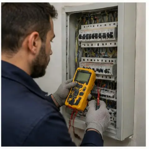 Esenyurt Orhan Gazi Mahallesi elektrikçi ekibinin orhan Gazi Mahallesi'nde sanayi tipi sigorta arızaları için yerinde çalışması