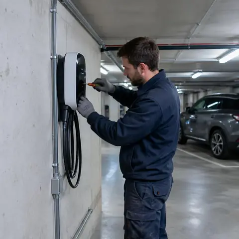 Beylikdüzü Kavaklı Mahallesi elektrikçi ekibinin şantiye ve geçici besleme panolarının kurulumu için yerinde çalışması