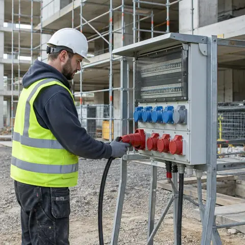 Beylikdüzü Kavaklı Mahallesi elektrikçi ekibinin site teknik şartnamesine uygun güzergâh ve malzeme seçimi için yerinde çalışması