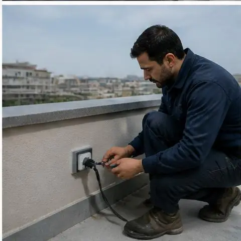 Esenyurt Battalgazi Mahallesi elektrikçi ekibinin esenyurt Battalgazi Mahallesi adreslerinde kaçak akım rölesi montajı için yerinde çalışması