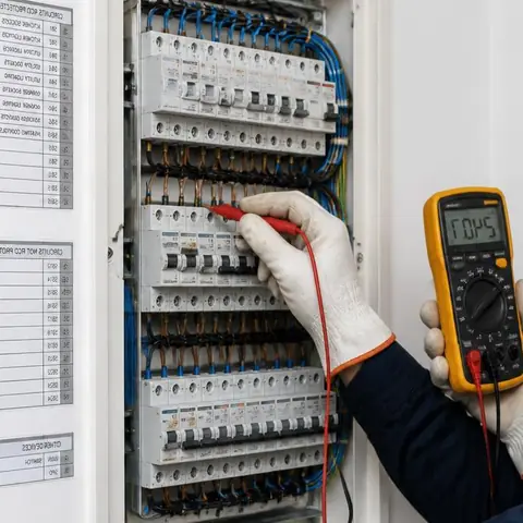 Silivri Mimar Sinan Mahallesi elektrikçi ekibinin şantiye ve geçici besleme panolarının kurulumu için yerinde çalışması
