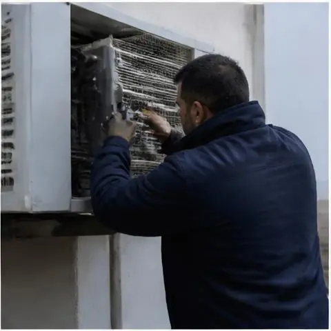 Esenyurt elektrikçi ekibinin yoğun kullanılan dairelerde mutfak, klima ve beyaz eşya için yetersiz elektrik hatları için yerinde çalışması