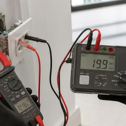 Silivri Küçük Kılıçlı Mahallesi elektrikçi ekibinin tek ziyarette pano kontrolü, röle testi ve topraklama ölçümü için yerinde çalışması