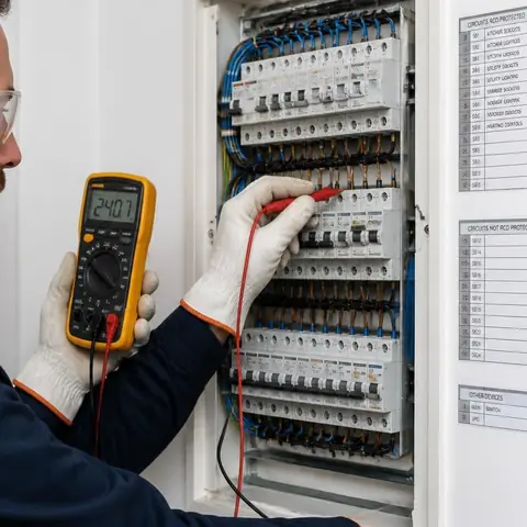 Silivri Yeni Mahallesi elektrikçi ekibinin kademeli tesisat yenileme planının çıkarılması için yerinde çalışması