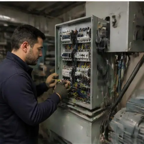 Esenyurt Yenikent Mahallesi elektrikçi ekibinin esenyurt Yenikent Mahallesi adreslerinde mutfak elektrik hattı için yerinde çalışması