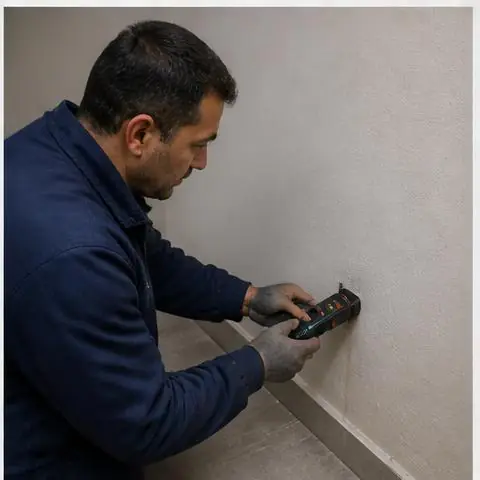 Esenyurt Hürriyet Mahallesi elektrikçi ekibinin hürriyet Mahallesi'nde eski kablo ve buat bağlantıları için yerinde çalışması