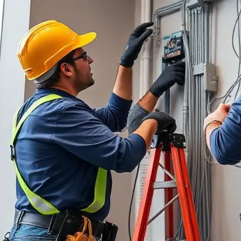 Silivri Fatih Mahallesi elektrikçi ekibinin kat panosunda etiketleme ve gevşek klemens sıkma için yerinde çalışması