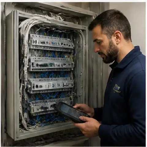 Büyükçekmece Pınartepe Mahallesi elektrikçi ekibinin tV, internet ve akıllı ev noktalarının düzenlenmesi için yerinde çalışması