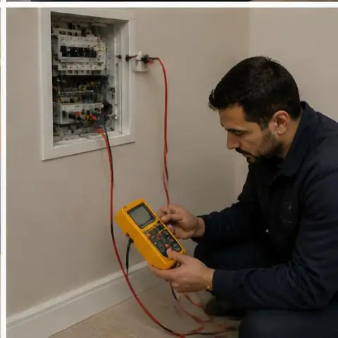 Esenyurt Çınar Mahallesi elektrikçi ekibinin çınar Mahallesi'nde priz ve anahtar arızaları için yerinde çalışması