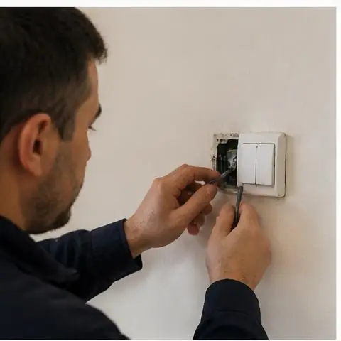 Esenyurt Süleymaniye Mahallesi elektrikçi ekibinin esenyurt Süleymaniye Mahallesi adreslerinde daire pano arızaları için yerinde çalışması