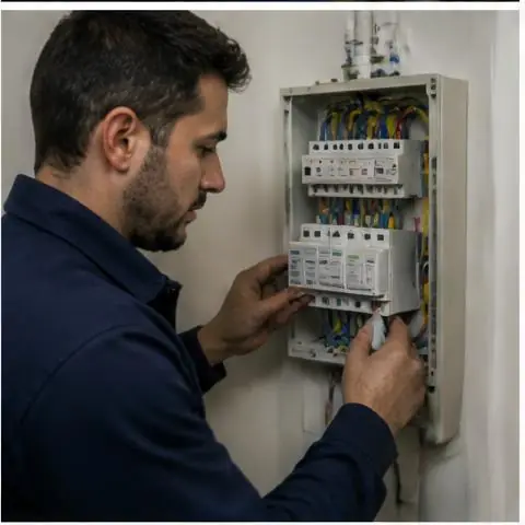 Esenyurt İstiklal Mahallesi elektrikçi ekibinin istiklal Mahallesi çevresinde motor ve kontaktör arızaları için yerinde çalışması