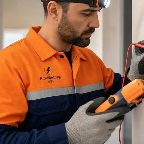 Silivri Kurfallı Mahallesi elektrikçi ekibinin sulama pompası ve hidrofor sezon öncesi bakımı için yerinde çalışması