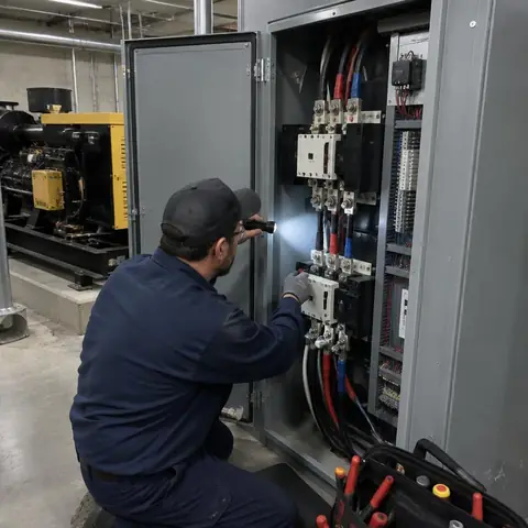 Beylikdüzü Sahil Mahallesi elektrikçi ekibinin dış cephe ve peyzaj aydınlatmasında korozyona dayanıklı malzeme için yerinde çalışması