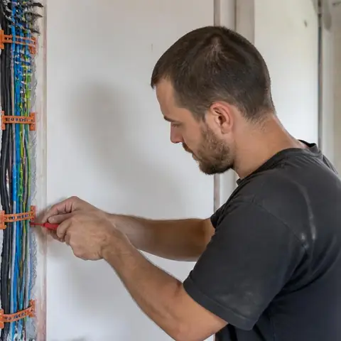 Silivri Sayalar Mahallesi elektrikçi ekibinin tek ziyarette planlı çoklu iş ve genel pano kontrolü için yerinde çalışması