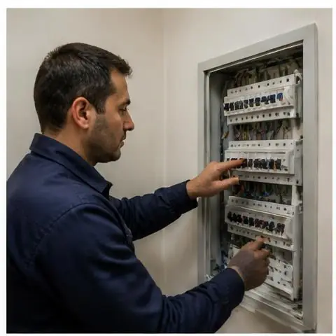 Esenyurt Mehterçeşme Mahallesi elektrikçi ekibinin mehterçeşme Mahallesi'nde acil sigorta ve pano müdahalesi için yerinde çalışması