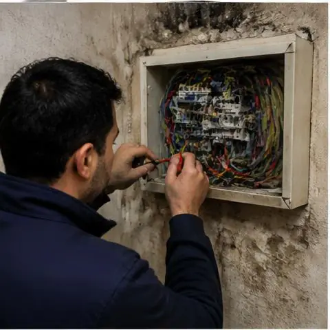 İstanbul elektrikçi ekibinin ısınan priz, arızalı anahtar ve cihaz hatlarının düzenlenmesi için yerinde çalışması