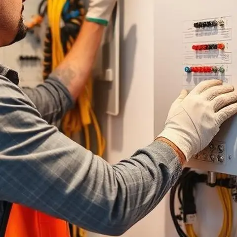 Silivri Selimpaşa Mahallesi elektrikçi ekibinin yazlık sitelerde havuz pompası ve peyzaj hatlarına kaçak akım koruması için yerinde çalışması