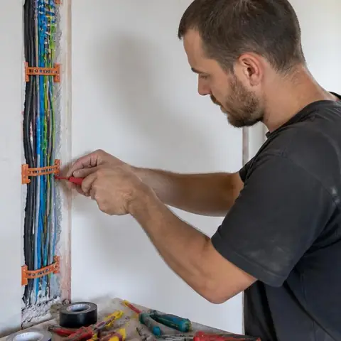 Silivri Büyük Kılıçlı Mahallesi elektrikçi ekibinin sulama sezonunda artan motor yükünün ölçülmesi için yerinde çalışması