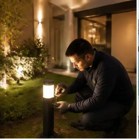 Esenyurt Turgut Özal Mahallesi elektrikçi ekibinin turgut Özal Mahallesi çevresinde otopark sensörleri için yerinde çalışması