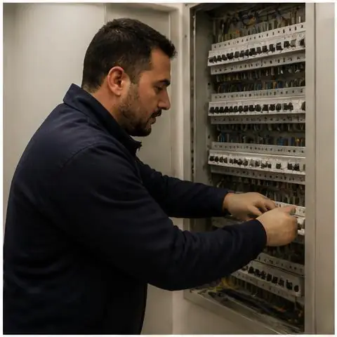 Bahçeşehir 2. Kısım elektrikçi ekibinin kapalı otopark, merdiven ve peyzaj aydınlatması arızaları için yerinde çalışması