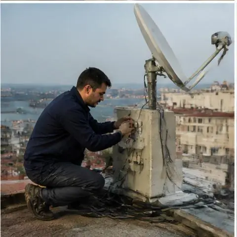 Avcılar Ambarlı Liman Bölgesi elektrikçi ekibinin kompanzasyon panosunda kondansatör ve reaktif ceza uyarıları için yerinde çalışması