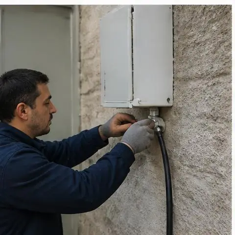Esenyurt Şehitler Mahallesi elektrikçi ekibinin şehitler Mahallesi çevresinde iş yeri tabela hattı için yerinde çalışması