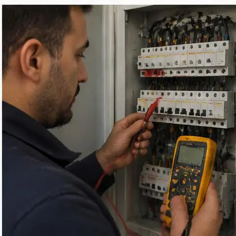 Esenyurt Talatpaşa Mahallesi elektrikçi ekibinin talatpaşa Mahallesi çevresinde topraklama hattı için yerinde çalışması