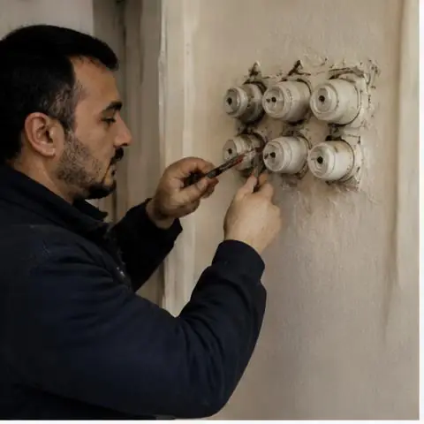 Büyükçekmece Ulus Mahallesi elektrikçi ekibinin sayaç panosu düzenlemesi için yerinde çalışması